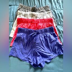 Like New: Women’s set of 4 athletic shorts - size L